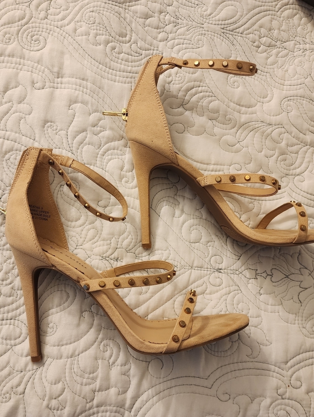 ZiGi Soho Beatha Heeled Nude Beige Natural Sandal Studded Box 9 M